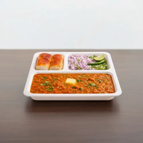 PB233 Plastic Pav Bhaji Plate | Durable & Functional