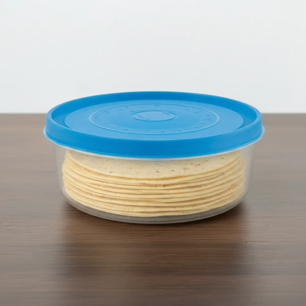 Plastic Round Food Container 3600ml (Big Papad Box) | Airtight & Durable