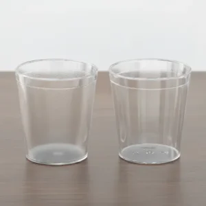 Round Small Glass - Frosty/Clear 200ml | Unbreakable & Stylish