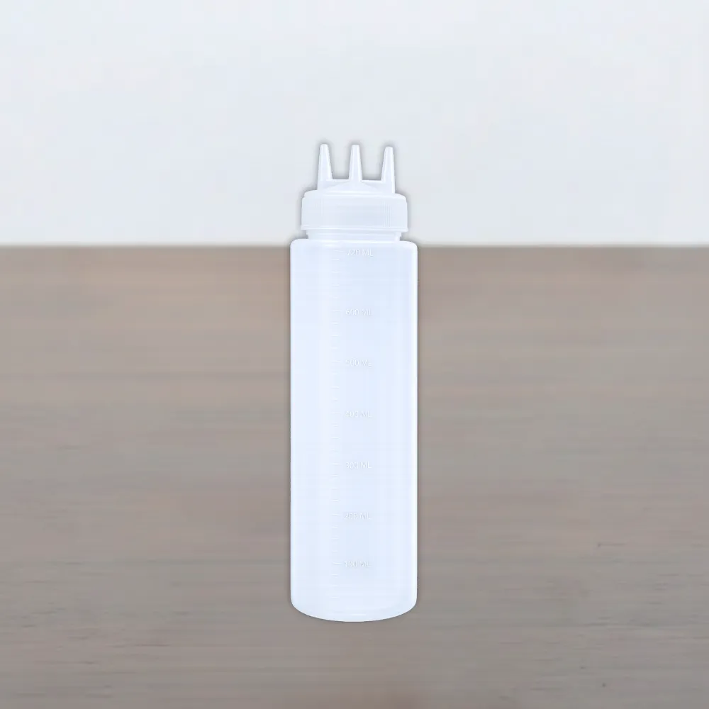 Plastic Triple Nozzle Squeeze Bottle 720ml (24 Ounce) – Leakproof & Durable