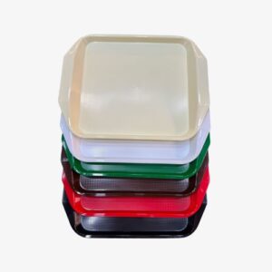 Rectangle Serving Tray with Handle – 13" × 10" | Durable & Food-Grade