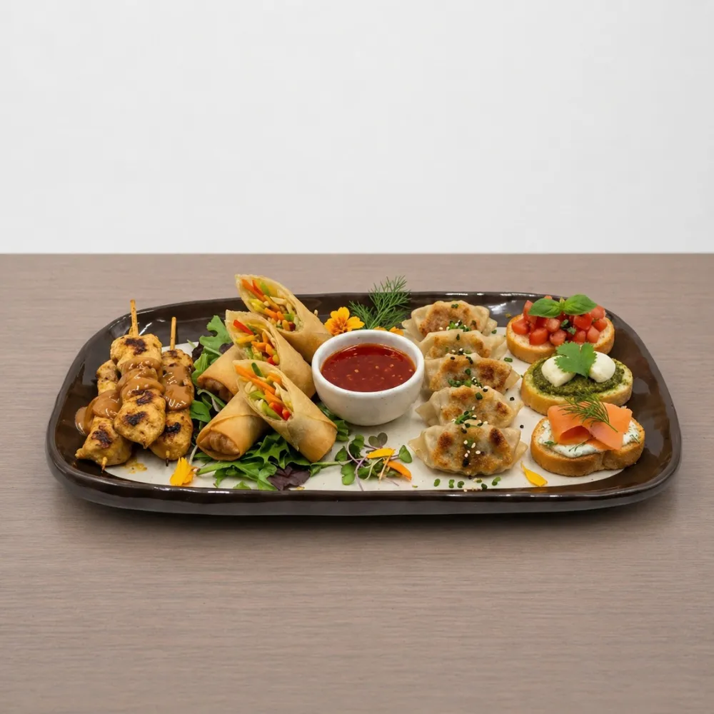 (EMT 008) Melamine Dual Tone Platter – 9.5 Inch | Compact & Stylish