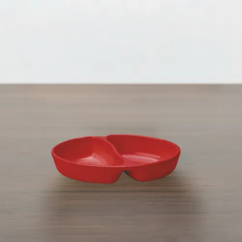 (EMV 02) Melamine Twin Sauce Dish – 4.5 Inch | Compact & Practical - Image 2