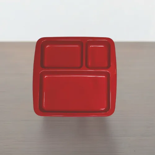 (EMV 03) Melamine 3 Partition Plate – 9.7 Inch | Practical & Durable - Image 4